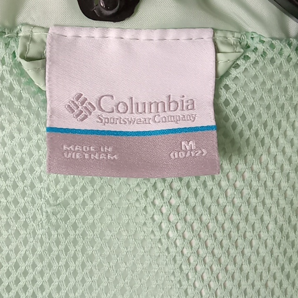 Columbia Kids Mint Green Hooded Jacket Zipper Pockets - Picture 8 of 11